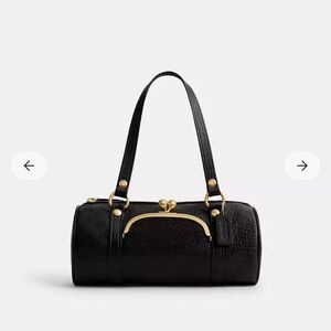 Coach Kisslock KISS LOCK Barrel Bag CDZ15 Black (Limited ReEdition)
